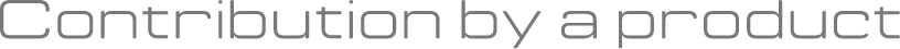 Contribution by a product